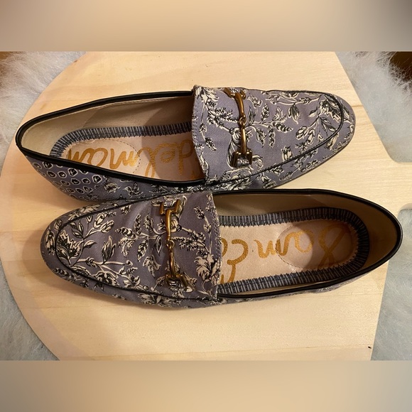 Sam Edelman Blue Floral Lorraine Loafers Size 6.5 - Picture 2 of 6